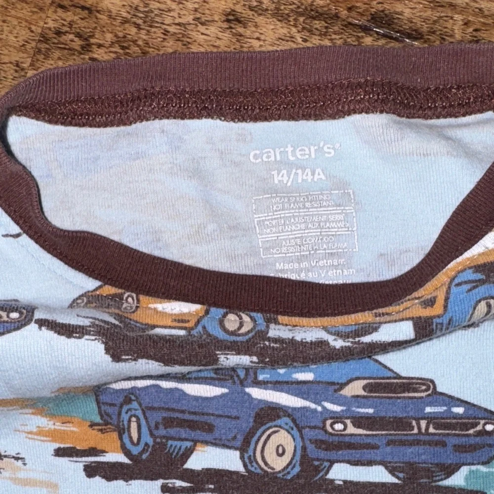 Carter's Car Print Pajama Set - Blue and Brown